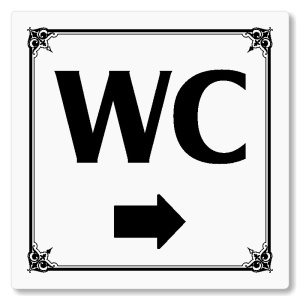 WC vpravo, 148x148mm, bílá, Nebraska